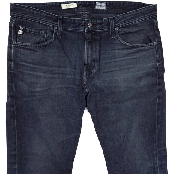 AG Adriano Goldschmied Jeans Mens 38x31 The Graduate Tailored Dark Wash EUC - Picture 2 of 9